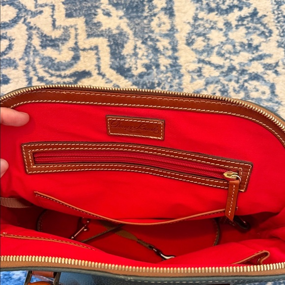 Dooney & Bourke Green and Tan Satchel - Picture 8 of 9